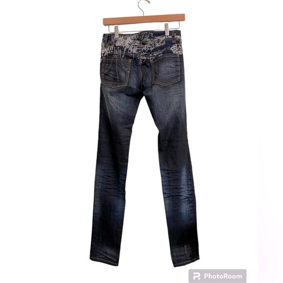Desigual Spain Embroidered Low Rise Slim Fit Skinny Jeans Size 4 - Picture 2 of 12